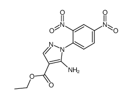 ethyl 1-(2,4-dinitrophenyl)-5-aminopyrazole-4-carboxylate结构式