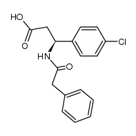 (S)-β-(N-phenylacetylamino)-β-(4-chlorophenyl)propionic acid结构式