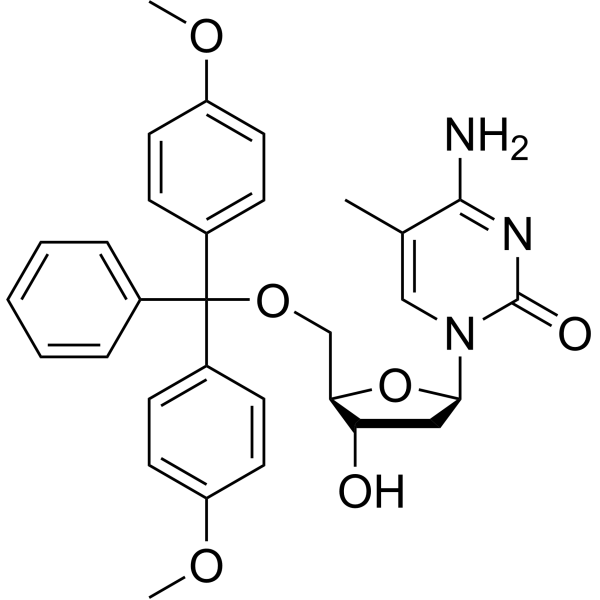 Cytidine, 5'-O-[bis(4-methoxyphenyl)phenylmethyl]-2'-deoxy-5-methyl- structure