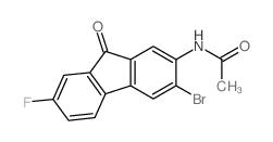 N-(3-bromo-7-fluoro-9-oxo-fluoren-2-yl)acetamide结构式