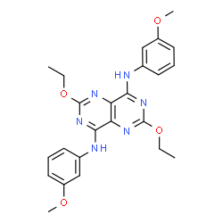 4,8-Bis(m-anisidino)-2,6-diethoxypyrimido[5,4-d]pyrimidine结构式