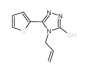 4-烯丙基-5-噻吩-2-基-4H-1,2,4-噻唑-3-硫醇结构式