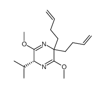 (R)-2,2-di(but-3-en-1-yl)-5-isopropyl-3,6-dimethoxy-2,5-dihydropyrazine Structure