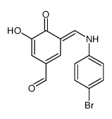 3-[(4-bromoanilino)methylidene]-5-hydroxy-4-oxocyclohexa-1,5-diene-1-carbaldehyde结构式