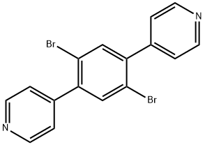 4,4'-(2,5-二溴-1,4-亚苯基)双吡啶结构式