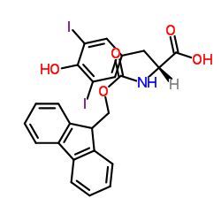 Fmoc-3,5-二碘-D-酪氨酸结构式