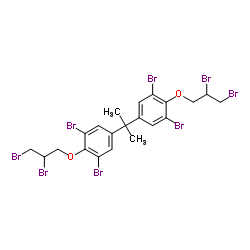 Tetrabromobisphenol A bis(dibromopropyl ether) structure