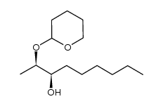 (2R,3R)-3-hydroxy-2-tetrahydropyranyloxynonane结构式
