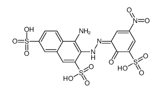 4-Amino-3-[(2-hydroxy-5-nitro-3-sulfophenyl)azo]-2,7-naphthalenedisulfonic acid结构式