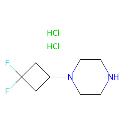 1-(3,3-difluorocyclobutyl)piperazine;dihydrochloride structure