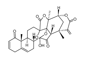 (16β,22R)-14α,17-Epoxy-13,14,20,22-tetrahydroxy-1,15-dioxo-16,24-cyclo-13,14-secoergosta-2,5,25(27)-triene-18,26-dioic acid 18,20:26,22-dilactone Structure