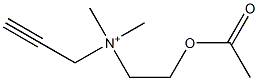 2-Propyn-1-aminium, N-[2-(acetyloxy)ethyl]-N,N-dimethyl- Structure