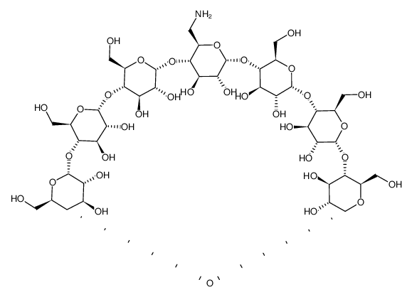 6-Monodeoxy-6-MonoaMino-beta-cyclodextrine Structure