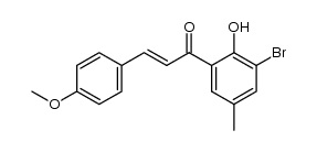 2'-hydroxy-3'-bromo-4-methoxy-5'-methylchalcone结构式