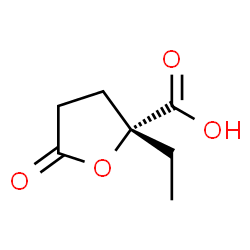 2-Furancarboxylicacid,2-ethyltetrahydro-5-oxo-,(2R)-(9CI) structure