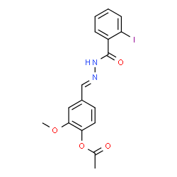4-[2-(2-iodobenzoyl)carbonohydrazonoyl]-2-methoxyphenyl acetate Structure