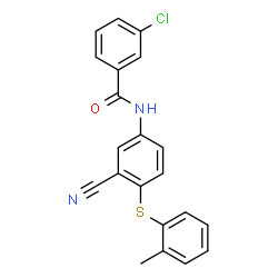 3-CHLORO-N-(3-CYANO-4-[(2-METHYLPHENYL)SULFANYL]PHENYL)BENZENECARBOXAMIDE picture