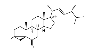 (22E)-3α,5-cyclo-5α-ergosta-22-en-6-one结构式