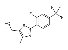 [2-[2-fluoro-4-(trifluoromethyl)phenyl]-4-methyl-1,3-thiazol-5-yl]methanol Structure