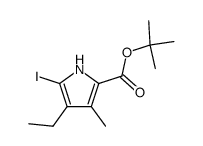 tert-Butyl 4-Ethyl-5-iodo-3-methylpyrrole-2-carboxylate结构式