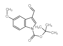 5-甲氧基-3-甲酰基吲哚-1-羧酸叔丁酯结构式