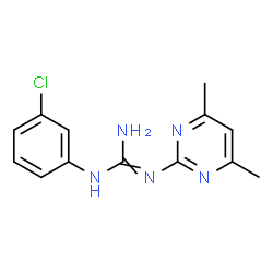 N-(3-Chlorophenyl)-N'-(4,6-dimethylpyrimidin-2-yl) guanidine结构式