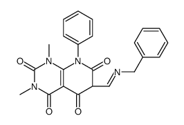 (6R)-6-(benzyliminomethyl)-1,3-dimethyl-8-phenylpyrido[2,3-d]pyrimidine-2,4,5,7-tetrone Structure
