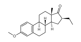 3-methoxy-16β-ethyl-1,3,5(10)-estratrien-17-one结构式