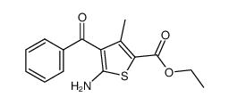 5-amino-4-benzoyl-3-methyl-thiophene-2-carboxylic acid ethyl ester结构式