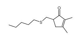 2,3-dimethyl-5-(pentylsulfanylmethyl)cyclopent-2-en-1-one Structure