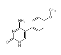 4-amino-5-(4-methoxyphenyl)-3H-pyrimidin-2-one structure