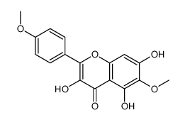 3,5,7-trihydroxy-6-methoxy-2-(4-methoxyphenyl)chromen-4-one结构式