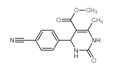 5-Pyrimidinecarboxylicacid,4-(4-cyanophenyl)-1,2,3,4-tetrahydro-6-methyl-2-oxo-,methylester(9CI) Structure