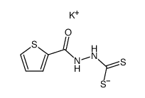 potassium 2-(thiophene-2-carbonyl)hydrazine-1-carbodithioate结构式