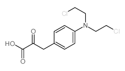 Pyruvic acid, 3-(p-(bis(2-chloroethyl)amino)phenyl)- structure