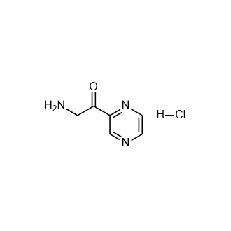 2-Amino-1-(2-pyrazinyl)ethanone hydrochloride (1:1) Structure