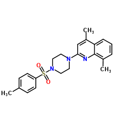 4,8-Dimethyl-2-{4-[(4-methylphenyl)sulfonyl]-1-piperazinyl}quinoline Structure