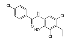 4-chloro-N-(3,5-dichloro-4-ethyl-2-hydroxyphenyl)benzamide Structure