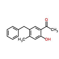 1-(5-Benzyl-2-hydroxy-4-methylphenyl)ethanone结构式