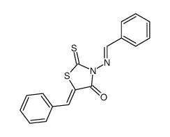 5-benzylidene-3-benzylideneamino-2-thioxo-thiazolidin-4-one结构式