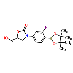 (R)-3-(3-fluoro-4-(4,4,5,5-tetramethyl-1,3,2-dioxaborolan-2-yl)phenyl)-5-(hydroxyMethyl)oxazolidin-2-one picture