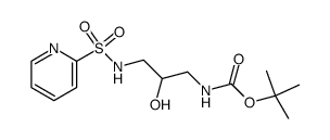 tert-butyl (2-hydroxy-3-(pyridine-2-sulfonamido)propyl)carbamate Structure