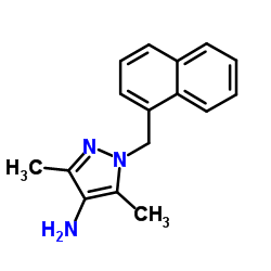 3,5-DIMETHYL-1-NAPHTHALEN-1-YLMETHYL-1H-PYRAZOL-4-YLAMINE结构式