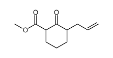 2-Oxo-3-(2-propenyl)cyclohexanecarboxylic acid methyl ester Structure