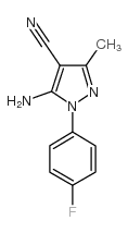 5-Amino-1-(4-fluorophenyl)-3-methyl-1H-pyrazole-4-carbonitrile structure