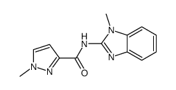 1H-Pyrazole-3-carboxamide,1-methyl-N-(1-methyl-1H-benzimidazol-2-yl)-结构式