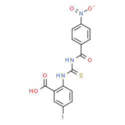 5-IODO-2-[[[(4-NITROBENZOYL)AMINO]THIOXOMETHYL]AMINO]-BENZOIC ACID structure