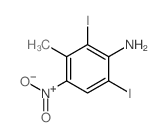 Benzenamine,2,6-diiodo-3-methyl-4-nitro- Structure