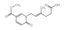 6-(5-methoxycarbonyl-2-oxo-pyridin-1-yl)-4-methyl-hex-4-enoic acid结构式