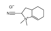 1,1-dimethyl-2,3,3a,4,5,6-hexahydroindol-1-ium-2-carbonitrile,chloride Structure